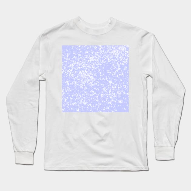 Purple White Paint Splatter Long Sleeve T-Shirt by AlishaMSchil